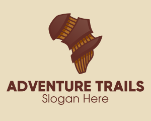 Brown Musical African Map  logo design