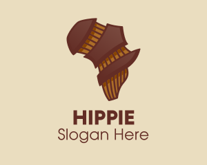 Map - Brown Musical African Map logo design