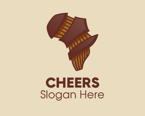 Producer - Brown Musical African Map logo design