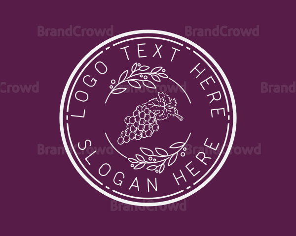 Organic Grapes Plantation Logo