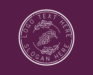 Organic - Organic Grapes Plantation logo design