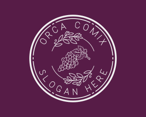 Organic Grapes Plantation Logo