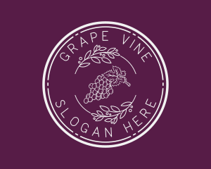 Grapes - Organic Grapes Plantation logo design