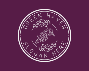 Organic Grapes Plantation logo design