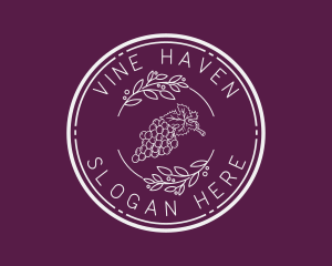 Organic Grapes Plantation logo design