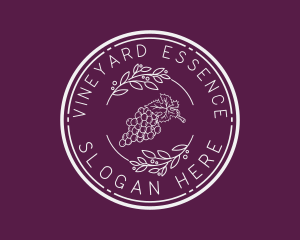 Organic Grapes Plantation logo design