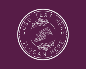 Foliage - Organic Grapes Plantation logo design