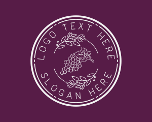 Organic Grapes Plantation Logo