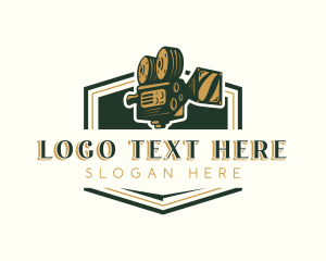 Antique Camera - Videographer Camera Film logo design