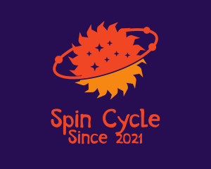Spin - Planet Saw Blade logo design