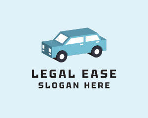 Driving School - Isometric Automotive Car logo design