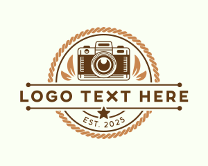 Retro Film - Camera Photography Lens logo design