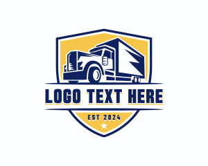 Truck - Cargo Truck Shield logo design