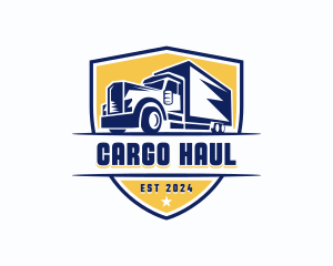 Cargo Truck Shield logo design