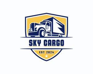 Cargo Truck Shield logo design