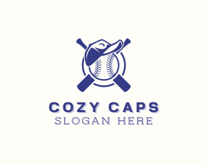 Baseball Slugger Cap Hat logo design