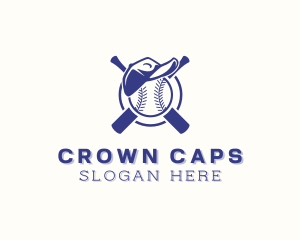 Baseball Slugger Cap Hat logo design