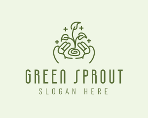 Gardening Plant Sprout logo design