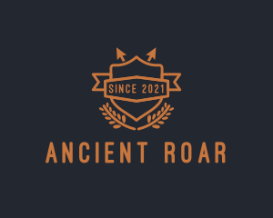 Ancient Shield Banner Crest logo design