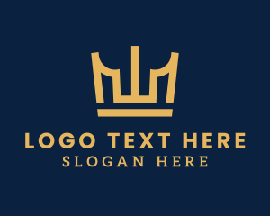 Gold - Deluxe Crown Style logo design