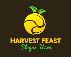 Yellow Fruit Bird Orchard logo design