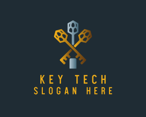 Real Estate Locksmith Key logo design