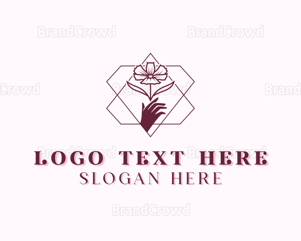 Flower Beauty Hand Logo