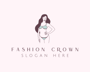 Woman Fashion Bikini logo design