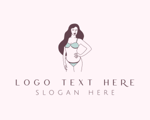 Girl - Woman Fashion Bikini logo design