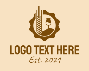Pint - Brown Beer Emblem logo design