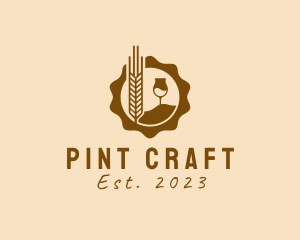 Pint - Barley Beer Wheat logo design