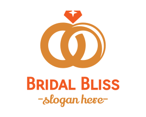 Bride - Wedding Marriage Rings logo design
