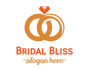 Wedding Marriage Rings logo design