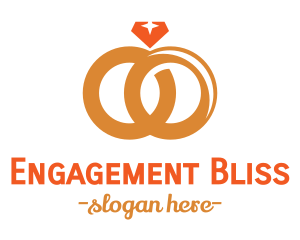 Engagement - Wedding Marriage Rings logo design