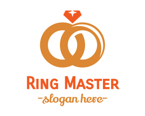 Wedding Marriage Rings logo design