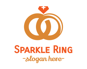 Engagement - Wedding Marriage Rings logo design