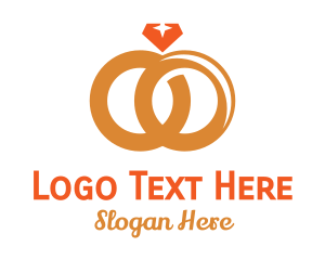 Wedding Marriage Rings Logo