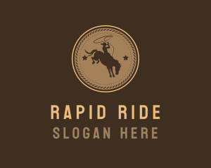 Rodeo Western Cowboy logo design