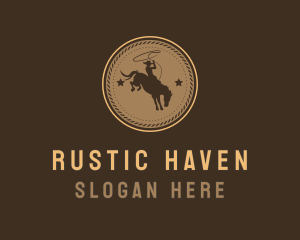 Rodeo Western Cowboy logo design