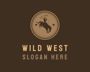 Cowboy - Rodeo Western Cowboy logo design