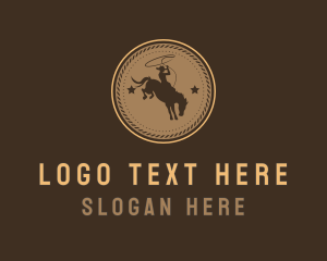 Cowboy - Rodeo Western Cowboy logo design