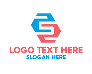 Negative Space - Modern Generic Hexagon logo design