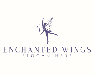 Woman Fairy Ballerina logo design