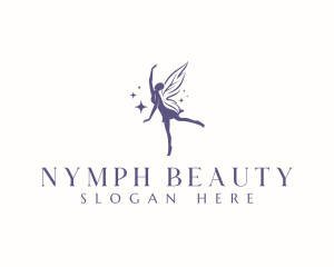 Nymph - Woman Fairy Ballerina logo design