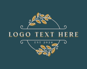 Cosmetic - Floral Wreath Spa logo design