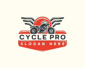 Bike Motorcycle Wings logo design