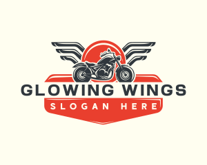 Bike Motorcycle Wings logo design