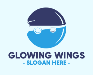 Blue Airplane Wing logo design