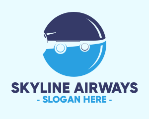 Airbus - Blue Airplane Wing logo design