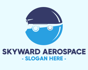 Aerospace - Blue Airplane Wing logo design